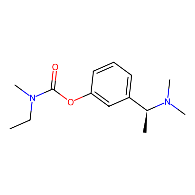 Chemical structure of Rivastigmine