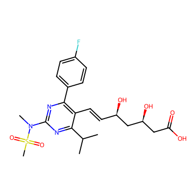 Chemical structure of Rosuvastatin