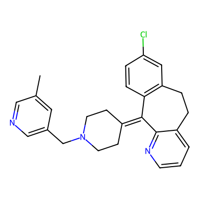 Chemical structure of Rupatadine
