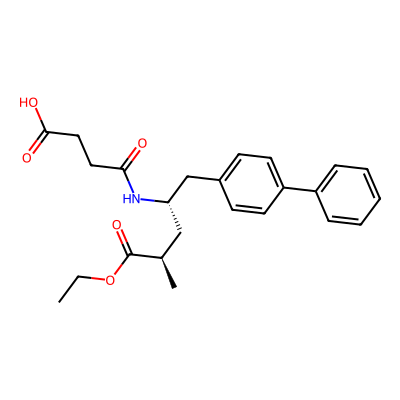 Chemical structure of Sacubitril