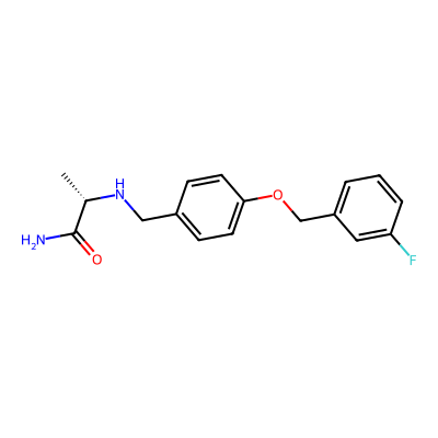 Chemical structure of Safinamide