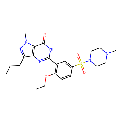 Chemical structure of Sildenafil