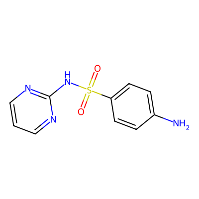Chemical structure of Sulfadiazine