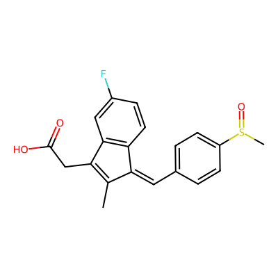 Chemical structure of Sulindac