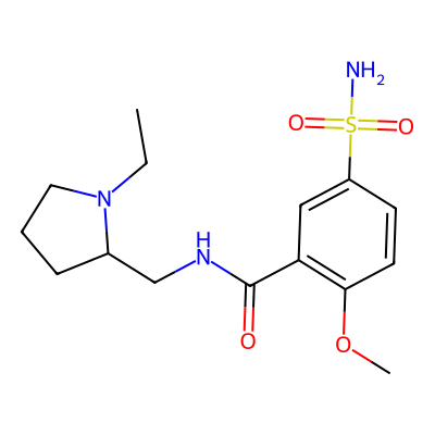 Chemical structure of Sulpiride