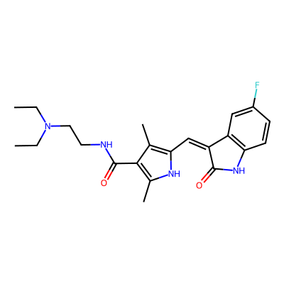 Chemical structure of Sunitinib