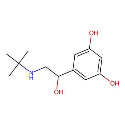 Chemical structure of Terbutaline