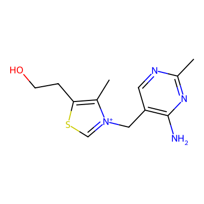 Chemical structure of Thiamine