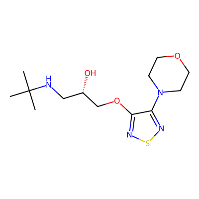Chemical structure of Timolol