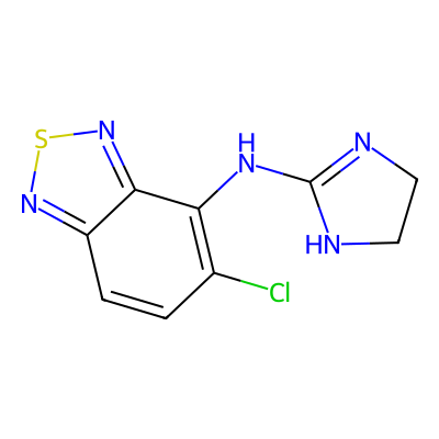 Chemical structure of Tizanidine