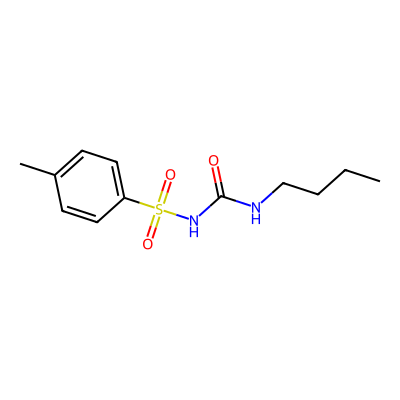 Chemical structure of Tolbutamide