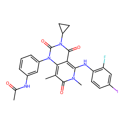 Chemical structure of Trametinib