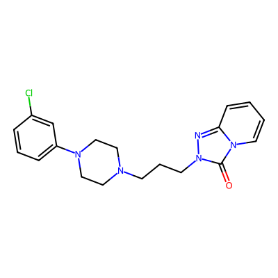 Chemical structure of Trazodone