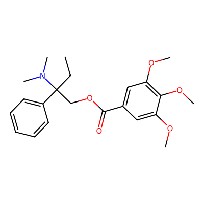 Chemical structure of Trimebutine