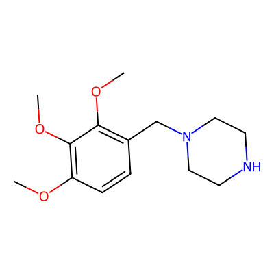 Chemical structure of Trimetazidine
