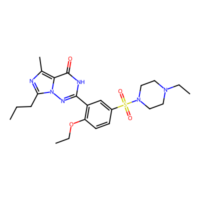 Chemical structure of Vardenafil