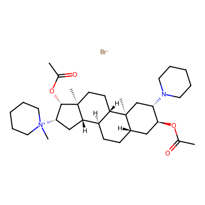Chemical structure of Vecuronium Bromide