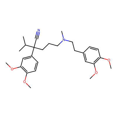 Chemical structure of Verapamil