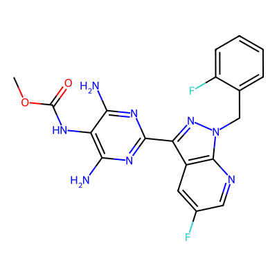Chemical structure of Vericiguat