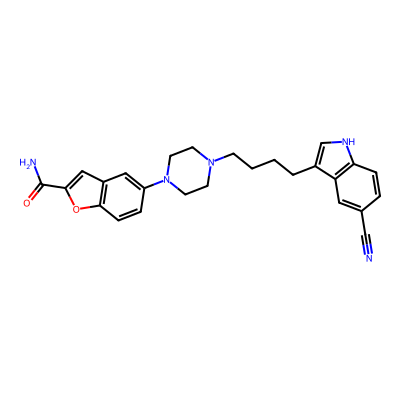 Chemical structure of Vilazodone