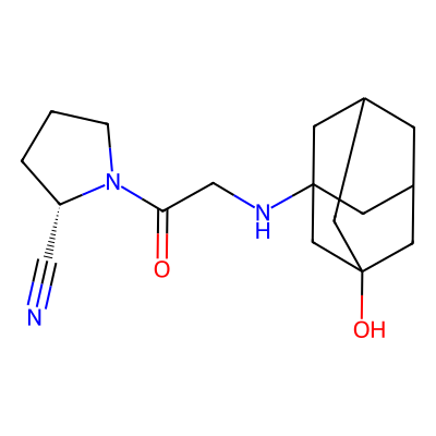 Chemical structure of Vildagliptin