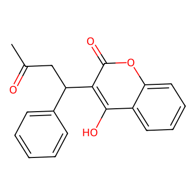 Chemical structure of Warfarin