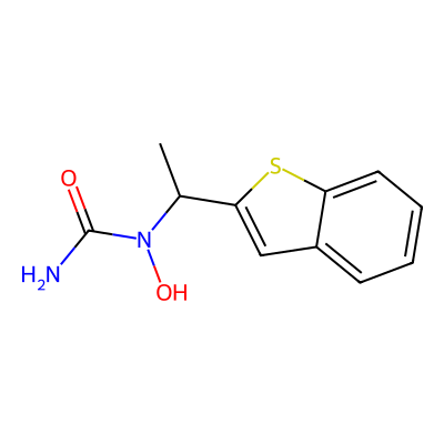 Chemical structure of Zileuton