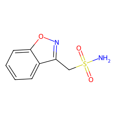 Chemical structure of Zonisamide